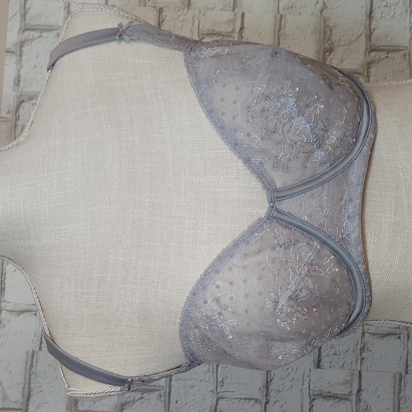 Victoria's Secret Other - Victoria's Secret gray sheer lace bra size 36DDD